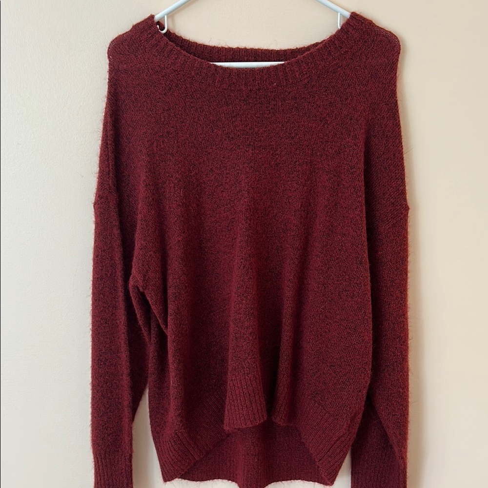 Old Navy Red Crew Neck Sweater Soft Texture